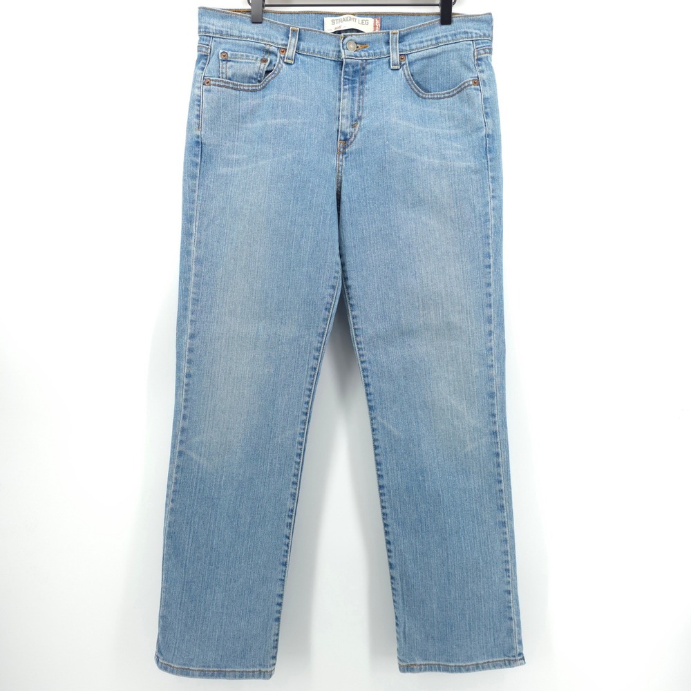 Levis Womens Jeans 505 Straight Leg 12 S Light Blue Denim Classic Comfort